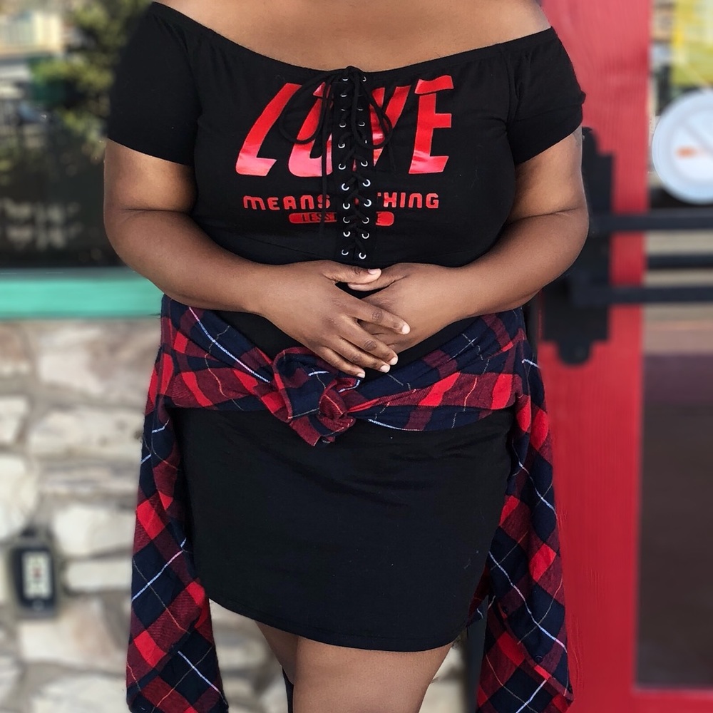 Off shoulder tshirt dress